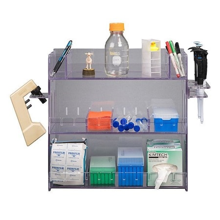 Poltex Lab Bulk Bin, Clear, 18 3/4 in L BENCHTOP18-BRK-PIPTRBRK