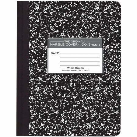 Roaring Spring Marble Composition Book, Black, PK6 77230