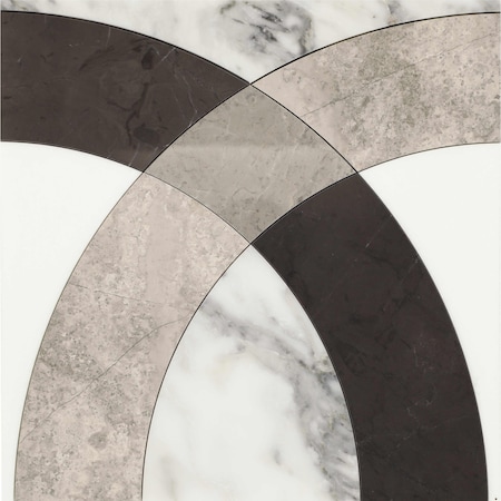 Daltile Eclessia Marble Natural Stone Arches Mosaic Polished, 9.70 SQFT Per Carton, 10PK DA97ARCHESMSPL