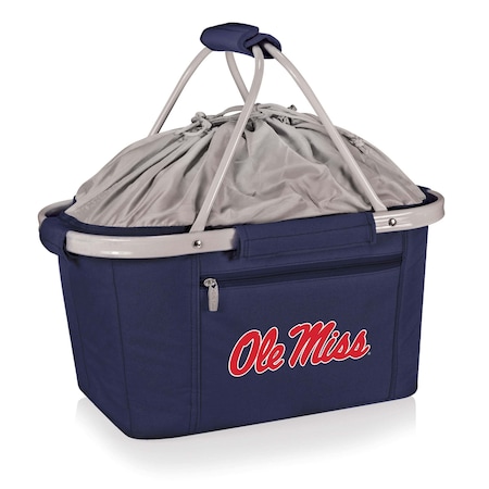 Picnic Time Family Of Brands NCAA Ole Miss Rebels Metro Shopping Basket - Insulated Picnic Basket 645-00-138-374-0