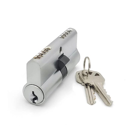 Ecs Hardware Durable Premium Profile Cylinder Double Sided Thumb Turn, 2-3/4 Inch 70mm, Keyed Alike KA10 ECSH-EPCD-26D-KW1-KA10