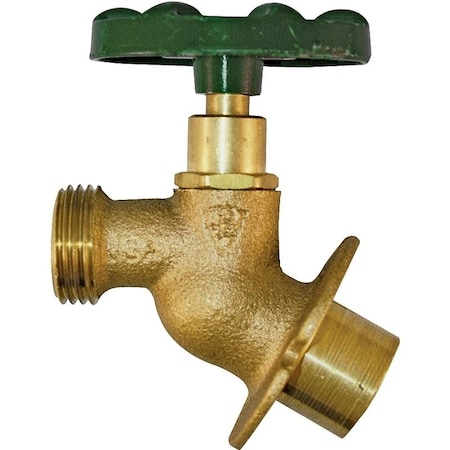 Arrowhead Brass arrowhead Sillcock Valve, 12 x 34 in Connection, Sweat x Male Hose, 8 to 9 gpm 255SWLF