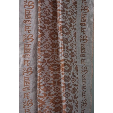 Omsutra OM303004-Copper OM Handwoven Namah Shivay Long Shawl - Copper OM303004_Copper