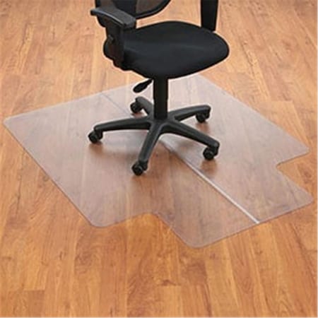 Aleco Office Chair Mat for Hard Floor Straight Edge, 45 x 53 in. with 25 x 12 in. Lip 130227