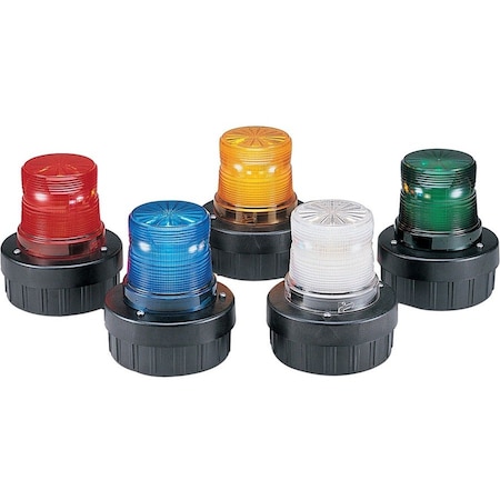 Federal Signal Warning Light, Red, LED, 120V AC, 60, 75 FPM, 5 3/4 in Dia., Surface AV1-LED-120R