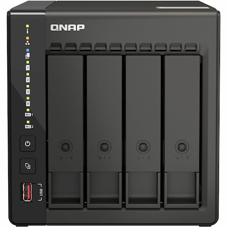 Qnap 4 BAY NVR, 8CH MAX CHANNELS 24, VMS BUILT-IN, IP SURVEILLANCE, HDMI OUTPUT FOR LOCAL QVP-41C-US