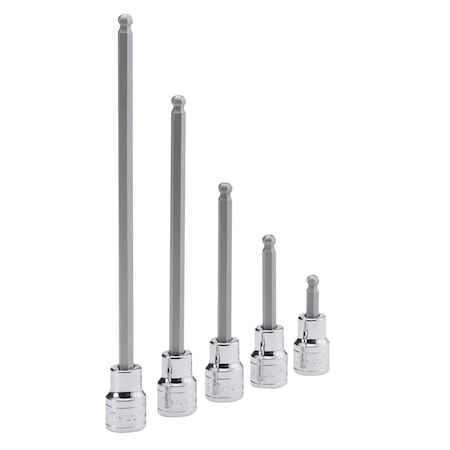 Genius Tools 1/2in Dr. 5mm Wobble Hex Bit Socket 150mmL 408+4635