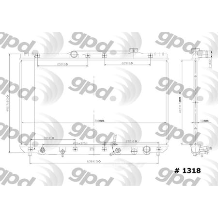 Global Parts Distributors Radiator 1318C