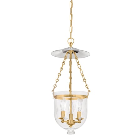 Hudson Valley Lighting Hampton 3 Light Pendant 10.25 In. Aged Brass 252-AGB-C3