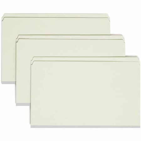 Smead File Folder, w/ 2 Fasteners, 2"Exp., Legal, 25/BX, Gray Green PK SMD19910