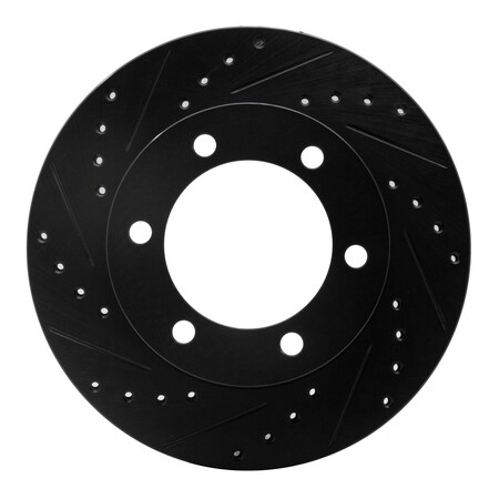 Dynamic Friction Co DFC Brake Rotor - Drilled and Slotted - Black 633-76121L