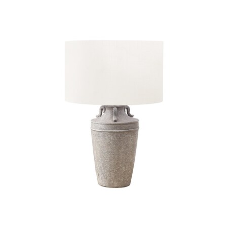 Monarch Specialties Lighting, 28"h, Table Lamp, Grey Ceramic, Ivory / Cream Shade, Transitional I 9939