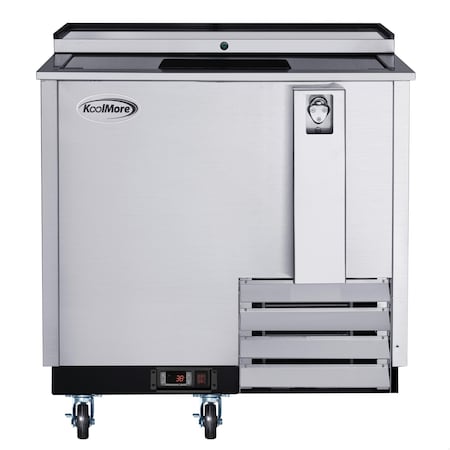 Koolmore 36 in. Commercial Bottle Cooler in Stainless-Steel with Built-In Opener, ETL Listed, 9 cu. ft. KM-BOC36-SS
