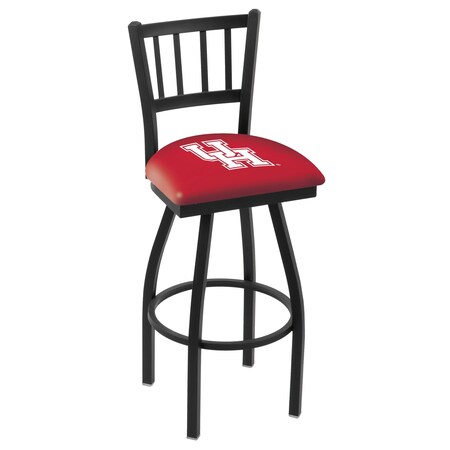 Holland Bar Stool Co 36" Blk Wrinkle Houston Swivel Bar Stool, Jailhouse Back L01836Houston