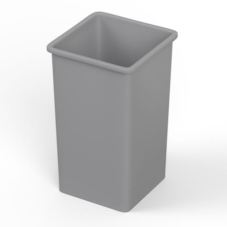 Regal Altair 35 Gallon Square Gray Plastic Trash Can, Heavy Duty Resin Construction ZR-TC-100-SQ35GR