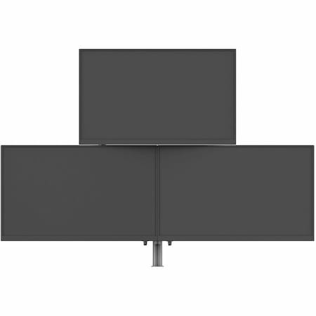 Atdec triple monitor mount for displays to 32, suits flat displays to 20 lbs, curved displays to 13.5 AWMS-3-D4651-H-S