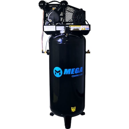 Mega Compressor 60 Gal. 3 HP 135 PSI Electric Upright Air Compressor MP-6060VUC