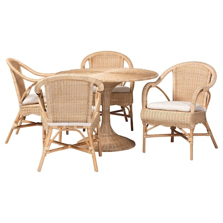 Bali & Pari Liam Natural Rattan Dining Set 268-13659-14647-ZORO