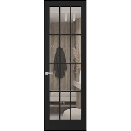 Sartodoors Hidden Door, Felicia 3355 Matte Black Concealed Metal Frame 36 x 84 Right-hand Outswing FELICIA3355MF-BLK-36x84-RH-O