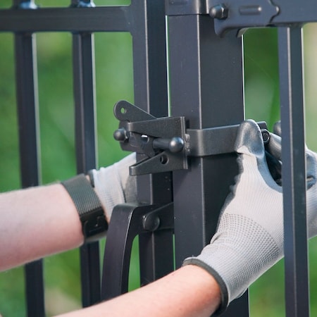 Nuvo Iron Legacy Collection 4ft.x5ft. Iron Gate w/Coral Profile-Designed for 48In Opening Incl. Gate Hardware CGRTB4560