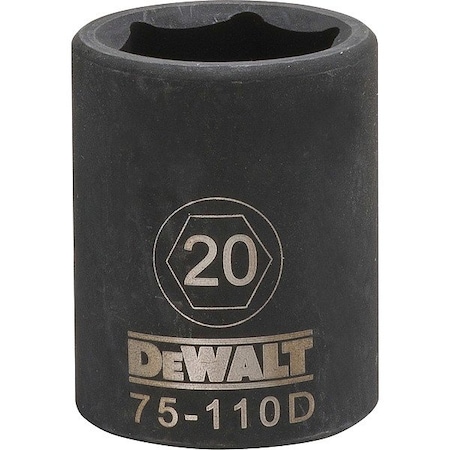Dewalt Drive Impact Socket, 6PT 1/2in, 20 mm DWMT75110OSP