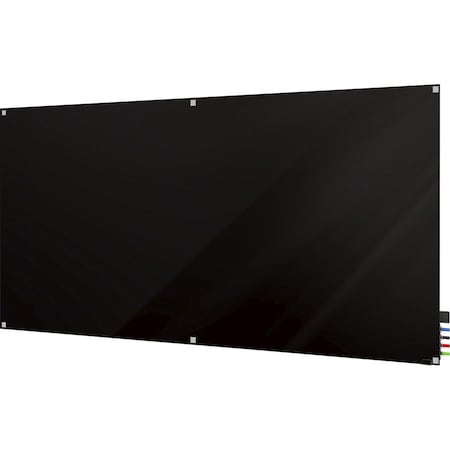 Ghent Magnetic GlassBoard, 4x5 ft., Square, Black, Glass, 48", 60", Black HMYSM45BK