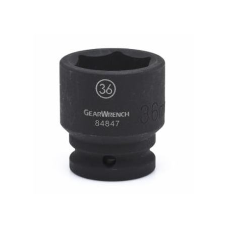 Gearwrench Impact Socket, 3/4 in Drive Size, 30 mm Opening Size, 6-point, Standard Length 329-84841