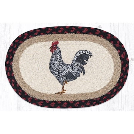 H2H 10 x 15 in. MSP-602 Black & White Rooster Printed Oval Swatch H22548557
