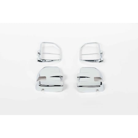 Putco Mirror Covers, Full Cover; Chrome Plated; ABS Plastic; Set Of 401162