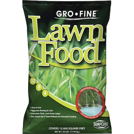 Gro-Fine 39 Lb. 15000 Sq. ' 32-0-4 Phosphorus Free Lawn Fertilizer GF58001