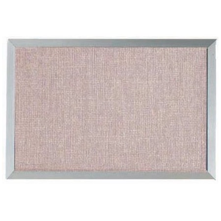 Aarco Designer ''Quartz'' Fabric Bulletin Board w/ a Clear Satin Anodized Aluminum Frame, 12''Hx18''W DF1218005