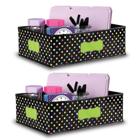 Teacher Created Resources Medium Chalkboard Bright Storage Bin, 2PK TCR20765-2