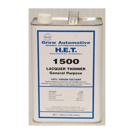 Grow Automotive Multi-Purpose Lacquer Thinner, Gallon 1500/01