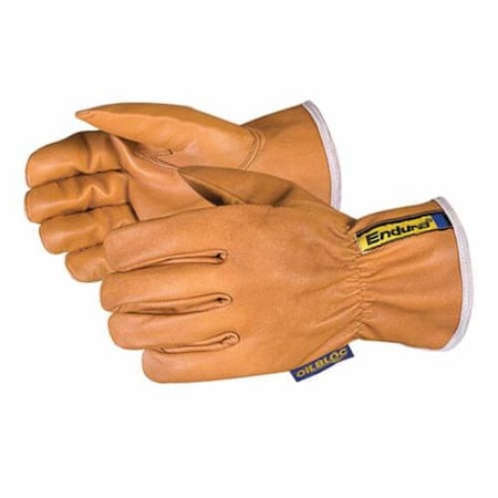 Endura General Purpose Gloves, Drivers, Medium, Goatskin Leather, Tan, Slip-On Cuff, Resists: Abrasion 378GOBKLM