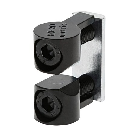 80/20 T-SlotFramingConnecto, Zinc, Blk, 39.2mm 40-3101