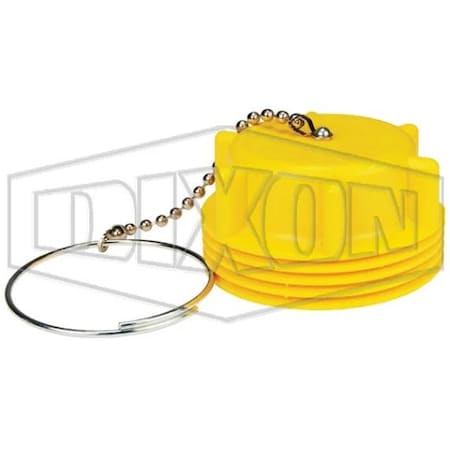 Dixon Dust Plug with Dust Seal and Chain Assembly, 3-1/4 in, Male ACME, Plastic, Domestic ME181-1