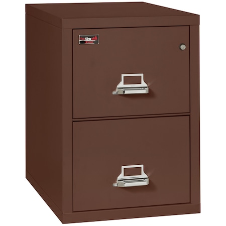 Fireking 2 Drawer, 2 Hr Fire & Impact Rated, Vertical, 31" depth Letter Brown 2-1929-2BR