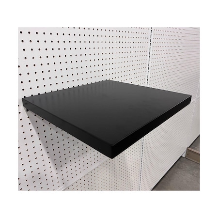 Retail First 17 in. W X 16 in. D Black Metal Floating Shelf 1 pk 1000-000226