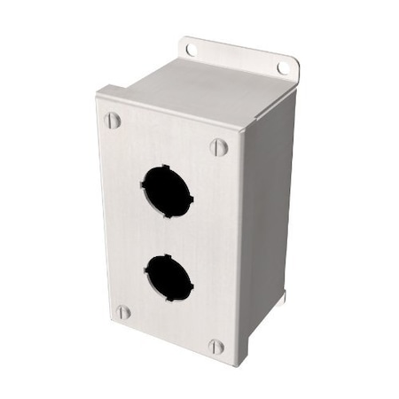 Rittal Pb02225M1C 2 Pb Station 2 Mini Pushbutton Enclosure 22.5Mm Holes, Carbon Steel 8017665