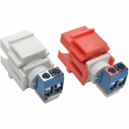 Tripp Lite RCA FEMALE AUDIO TO SCREW TERMINAL KEYSTONE JACK KIT RED/WHITE A050-000-ST-KJ