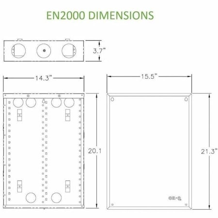 On-Q 20" Enclosure w/ Screw On Cover EN2000