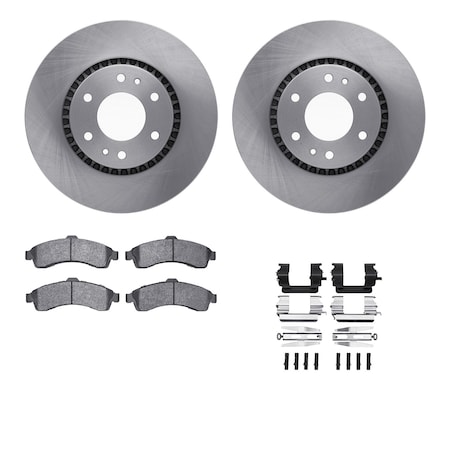 Dynamic Friction Co DFC Brake Rotor with 5000 Brake Pads and Hardware Kit 6512-48294
