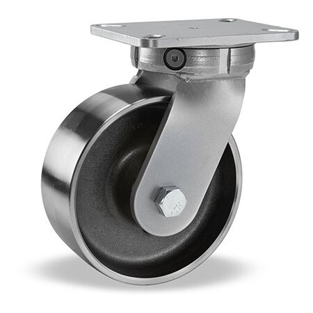 Hamilton Super Endurance Swivel Caster, 8" x 3" Forged Steel Wheel, 3/4" Precision Tapered Roller Bearings S-SEC-83FST