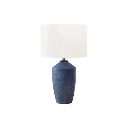 Monarch Specialties Lighting, 25"h, Table Lamp, Blue Concrete, Ivory / Cream Shade, Contemporary, Modern I 9889