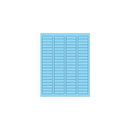 Bubblefast 1 3/4 x 1/2'' Fluorescent Pastel Blue Rectangle Laser Labels-80 Labels per Sheet BFLL170BE