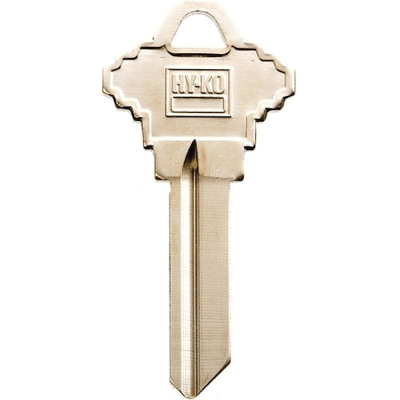 Hy-Ko Key Blank, Brass, Nickel, For Schlage Cabinet, House Locks and Padlocks 11010SC4
