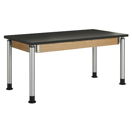 Diversified Spaces Adjustable Table, Wood Frame, 30" D P8142BK
