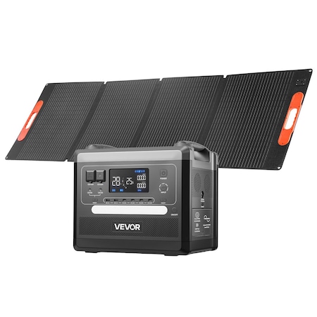 Vevor Portable Power Station Solar Generator 2400W 2160Wh with 200W Solar Panel Q2400Pro (Power Station)