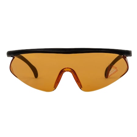 Bison Life Simone, Safety Glasses, Anti-Fog & Anti-Scratch, Orange Lens ZH-SISG-ORLBKT-MS20
