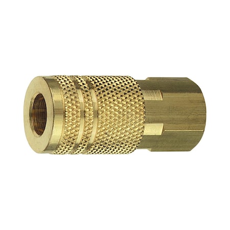 Plews-Edelmann 0.25 x 0.37 in. Amflo FNPT-D Brass Style Coupler, Assorted, 10PK 1794833